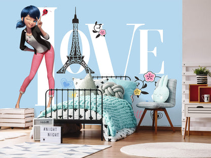 Marinette Tales of Ladybug and Cat Noir Blue Children Non-woven Photo Wallpaper Size Selection