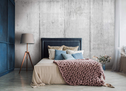 Grey Concrete Imitation Stone Non-woven Photo Wallpaper (W x H) 416 cm x 254 cm (164" x 100")