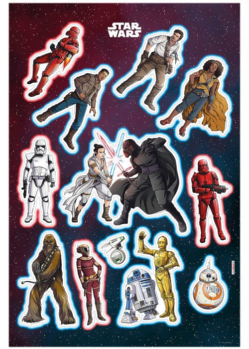 Star Wars Heroes Villains Wall Stickers Disney