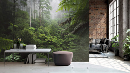 Green Jungle Living Room Nature Non-woven Photo Wallpaper