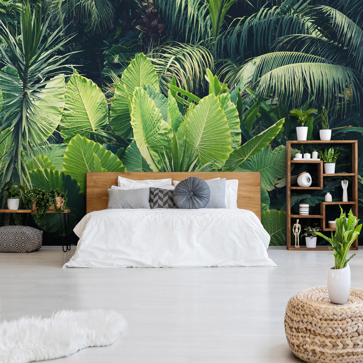 Botanical Bedroom Non-woven Photo Wallpaper (W x H) 312 cm x 219 cm (123" x 86")