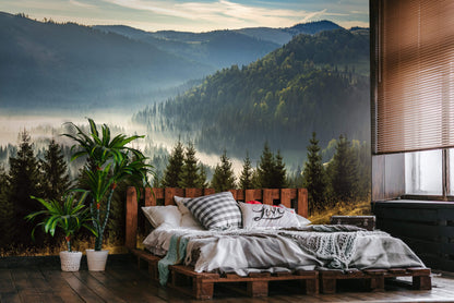 Mountain Forest Scenery Nature Non-woven Photo Wallpaper (W x H) 312 cm x 219 cm (123" x 86")