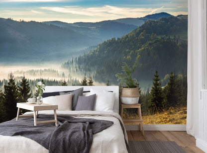 Mountain Forest Scenery Nature Non-woven Photo Wallpaper (W x H) 312 cm x 219 cm (123" x 86")