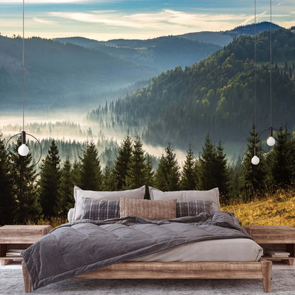 Mountain Forest Scenery Nature Non-woven Photo Wallpaper (W x H) 312 cm x 219 cm (123" x 86")