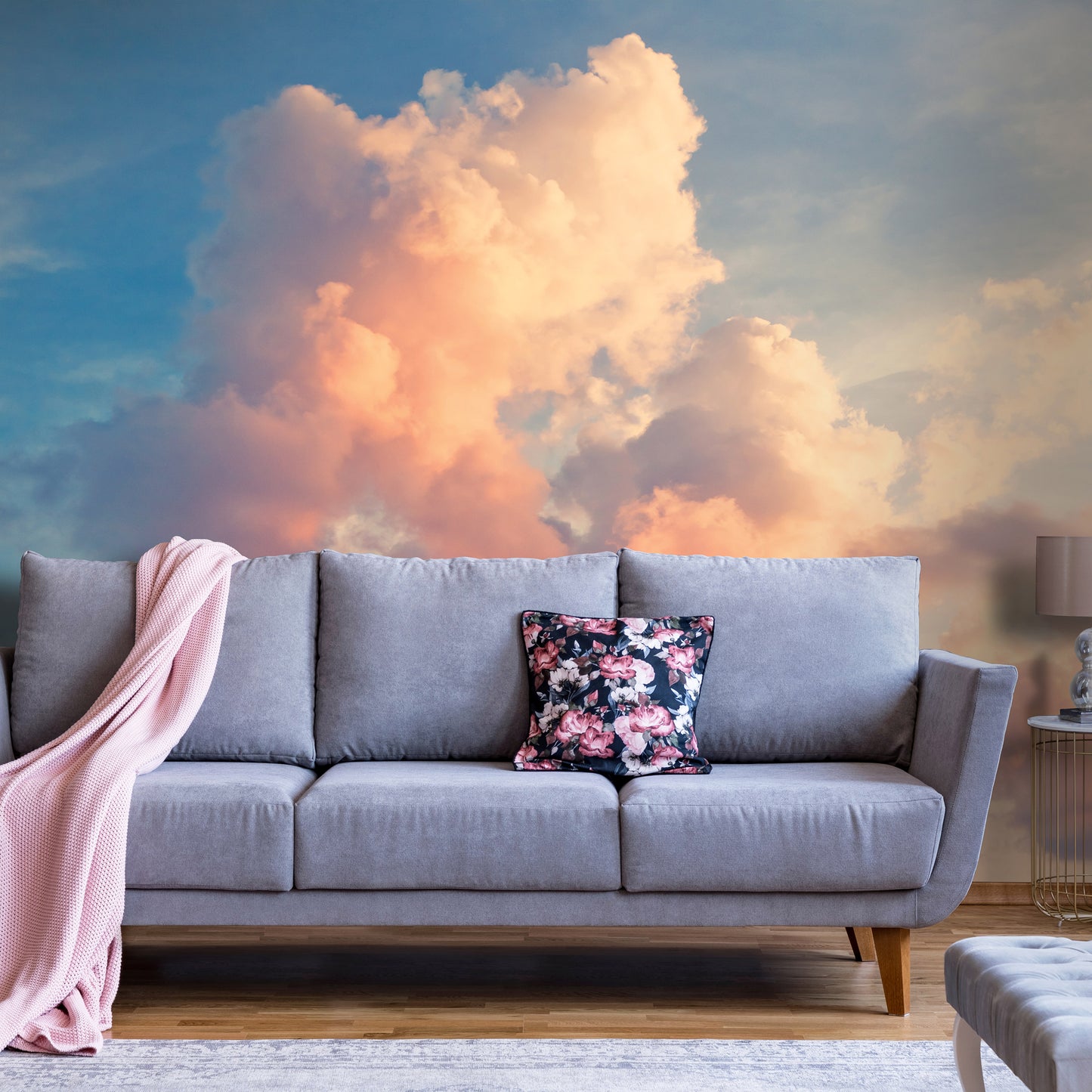 Cloudy Sky View Nature Non-woven Photo Wallpaper (W x H) 312 cm x 219 cm (123" x 86")