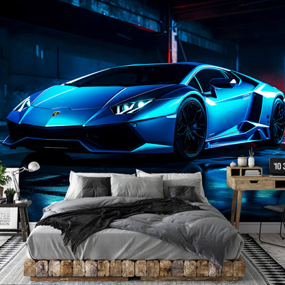 Super Sports Car Non-woven Photo Wallpaper (W x H) 312 cm x 219 cm (123" x 86")