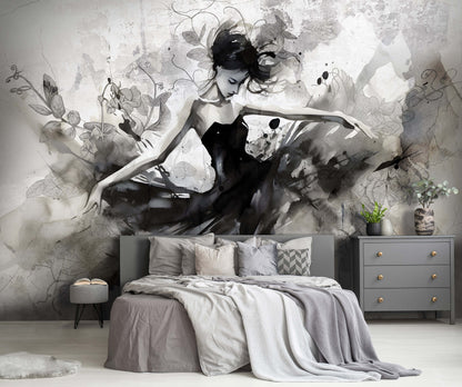 Ballet Dancer Ballerina Non-woven Photo Wallpaper (W x H) 312 cm x 219 cm (123" x 86")