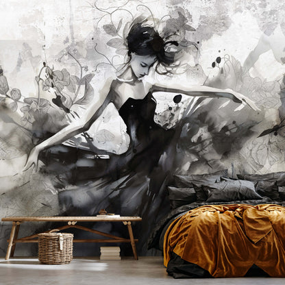 Ballet Dancer Ballerina Non-woven Photo Wallpaper (W x H) 312 cm x 219 cm (123" x 86")