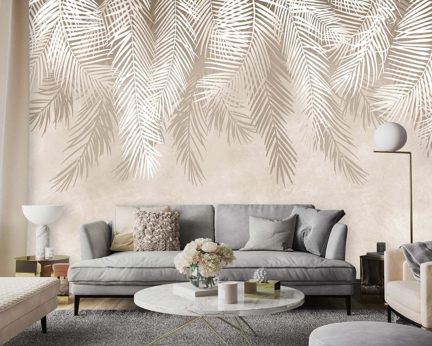 Botanical Design Dinning and Living Room  Non-woven Photo Wallpaper (W x H) 312 cm x 219 cm (123" x 86")