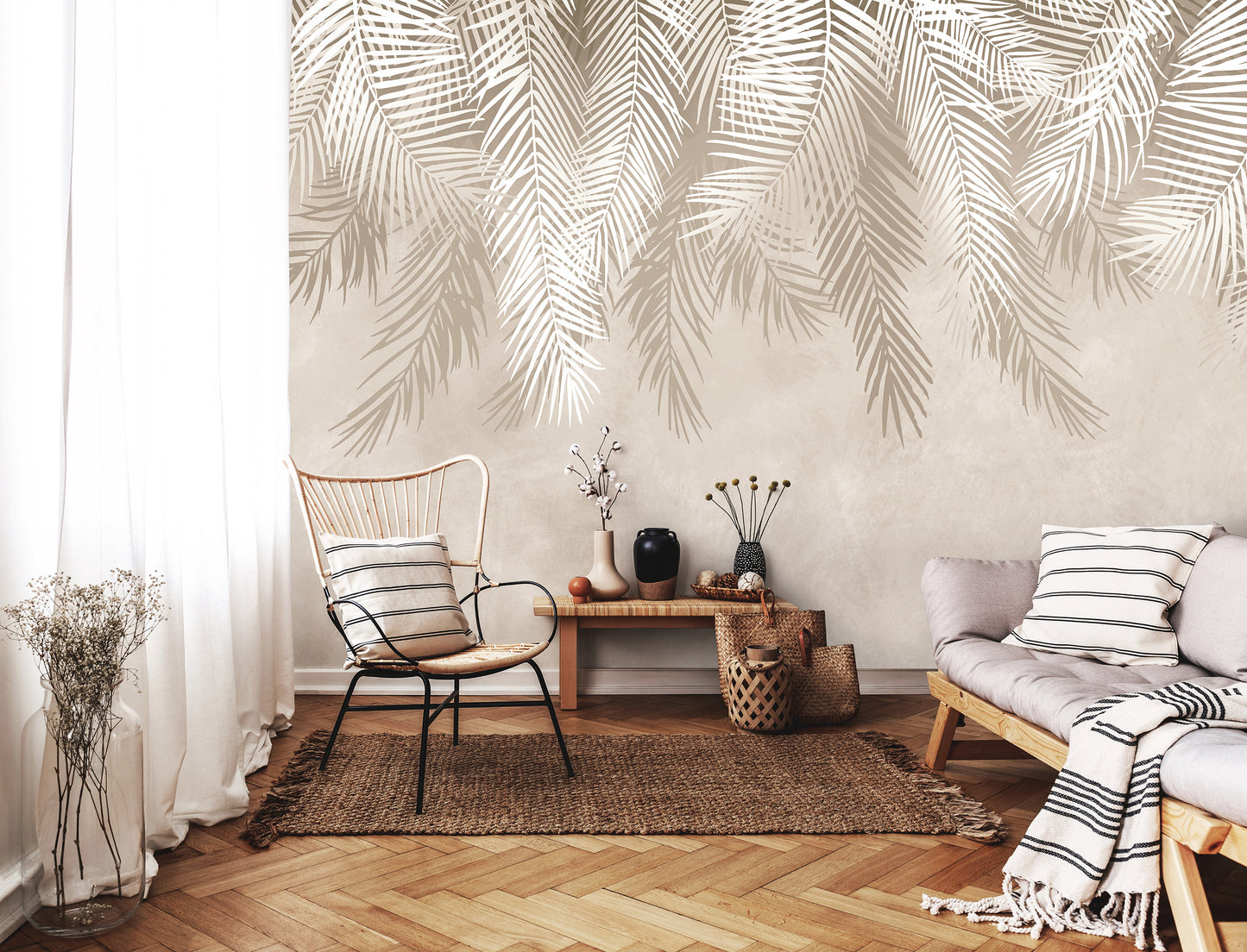 Botanical Design Dinning and Living Room  Non-woven Photo Wallpaper (W x H) 312 cm x 219 cm (123" x 86")