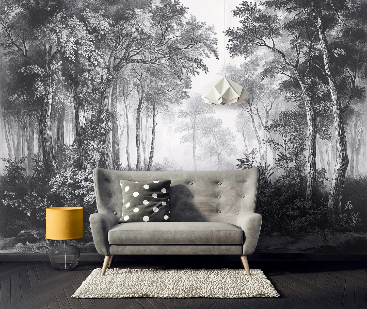 Forest Trees Non-woven Photo Wallpaper 