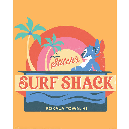Disney Stitch Surf Shack Poster Disney