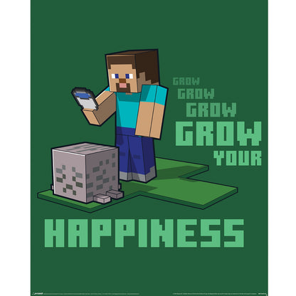 Minecraft Grow Your Hapiness Poster Minecraft