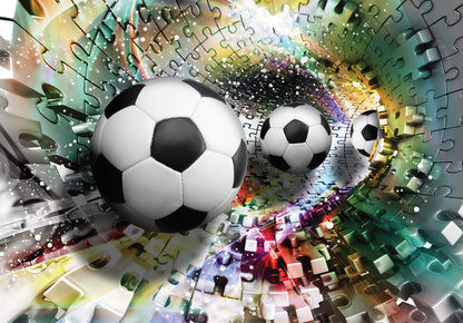 Footballs Nursery Non-woven Photo Wallpaper Size Selection