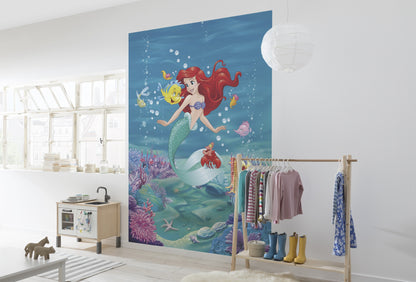 Children's bedroom mermaid mural photo wallpaper