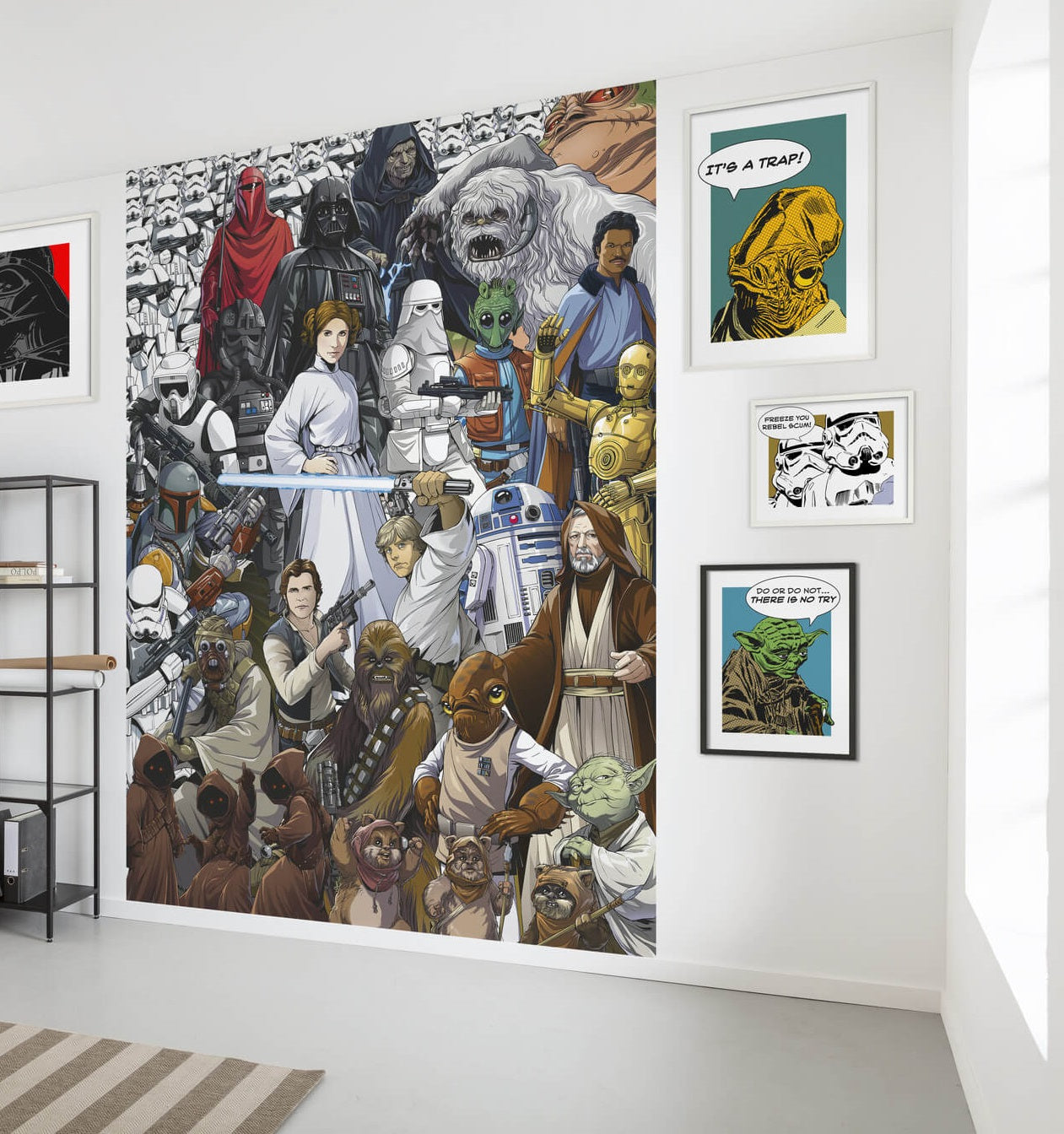 Star Wars characters wallpaper mural