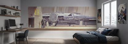 Star Wars Classic Millennium Falcon Photo Wallpaper (W x H) 368cm x 127cm (144" x 50")