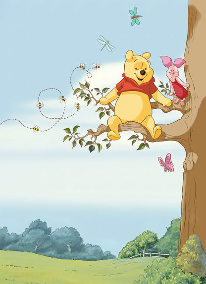 Nursery room Winnie the Pooh mural wallpapers
