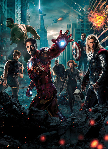Avengers Movie Poster Style Photo Wallpaper (W x H) 184cm x 254cm (72" x 100")