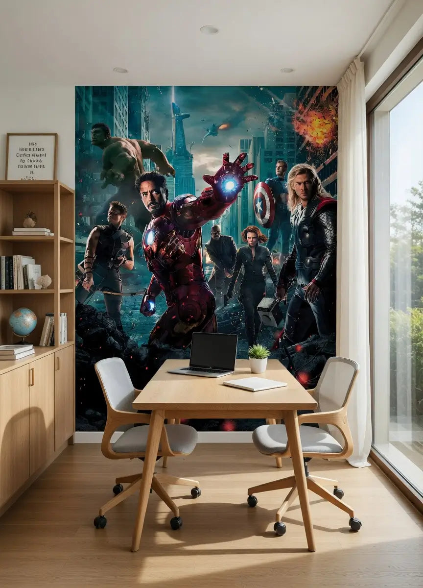Avengers Movie Poster Style Photo Wallpaper (W x H) 184cm x 254cm (72" x 100")