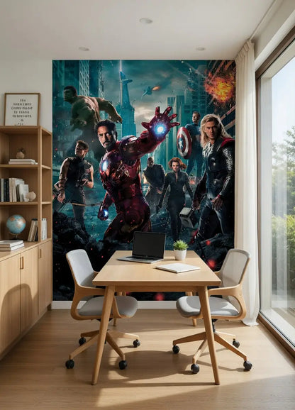 Avengers Movie Poster Style Photo Wallpaper (W x H) 184cm x 254cm (72" x 100")