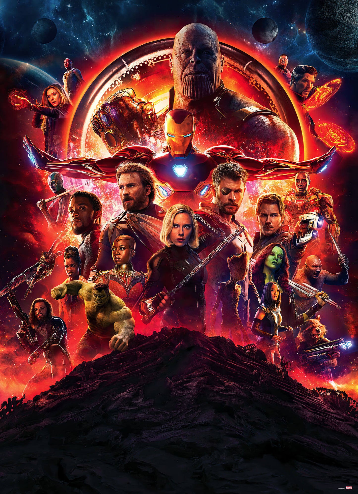 Avengers Infinity War Photo Wallpaper (W x H) 184cm x 254cm (72" x 100")