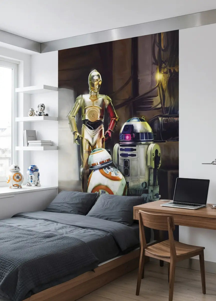 Star Wars Three Droids Photo Wallpaper (W x H) 184cm x 254cm (72" x 100")