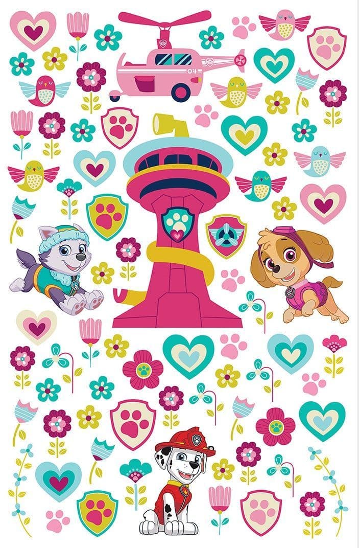 Paw Patrol Girly Bedroom Decals Set Wall Stickers PAW Patrol