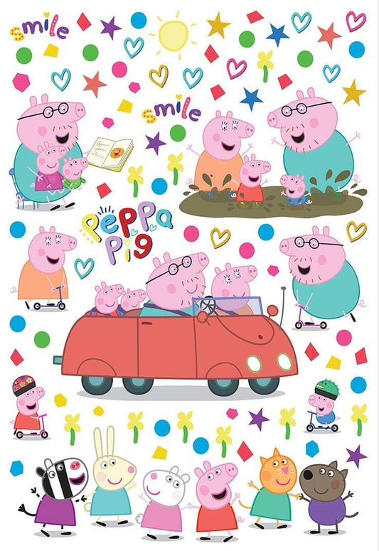 Peppa Pig Car Decals Set Wall Stickers Peppa Pig