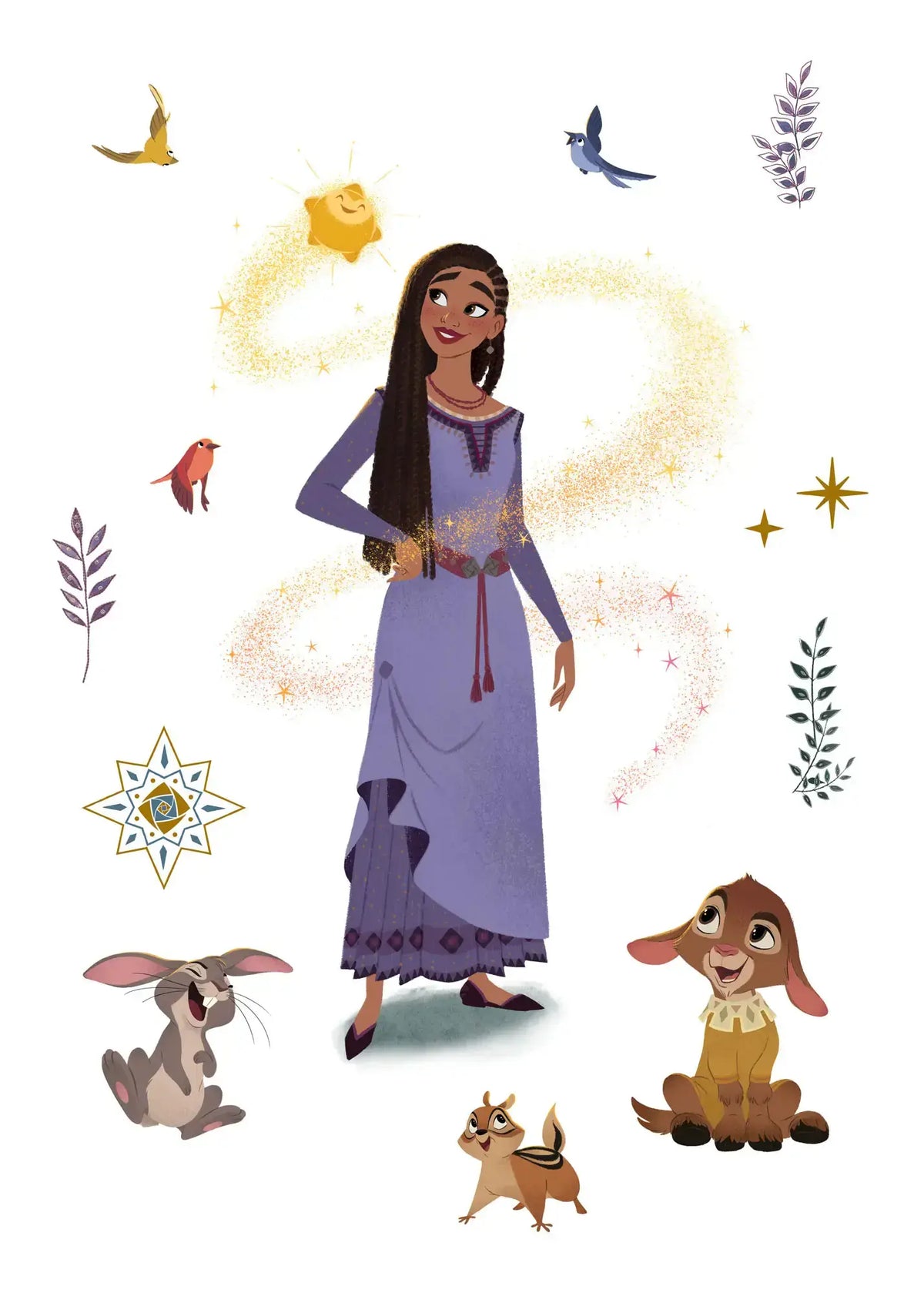 Disney Wish Stardust 13 Piece Set Wall Stickers Disney