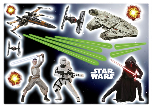 Star Wars Kylo Ren and Rey Wall Stickers Star Wars