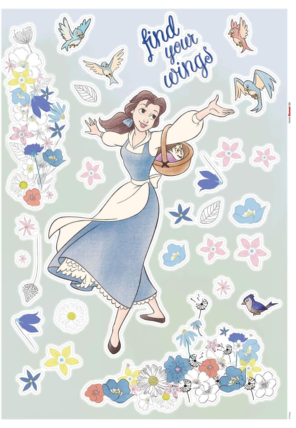 Disney Beauty and the Beast Belle  Wall Stickers Disney