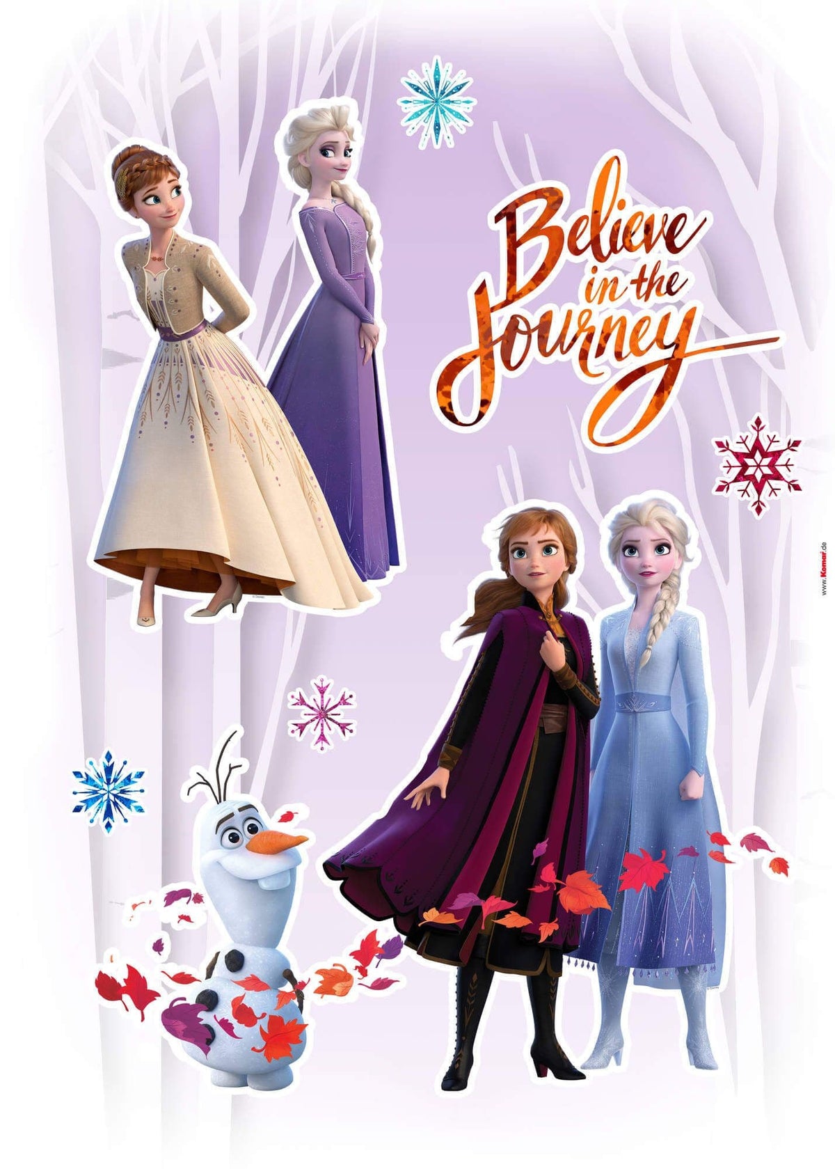 Frozen 50x70 cm Believe in The Journey Wall Stickers Disney