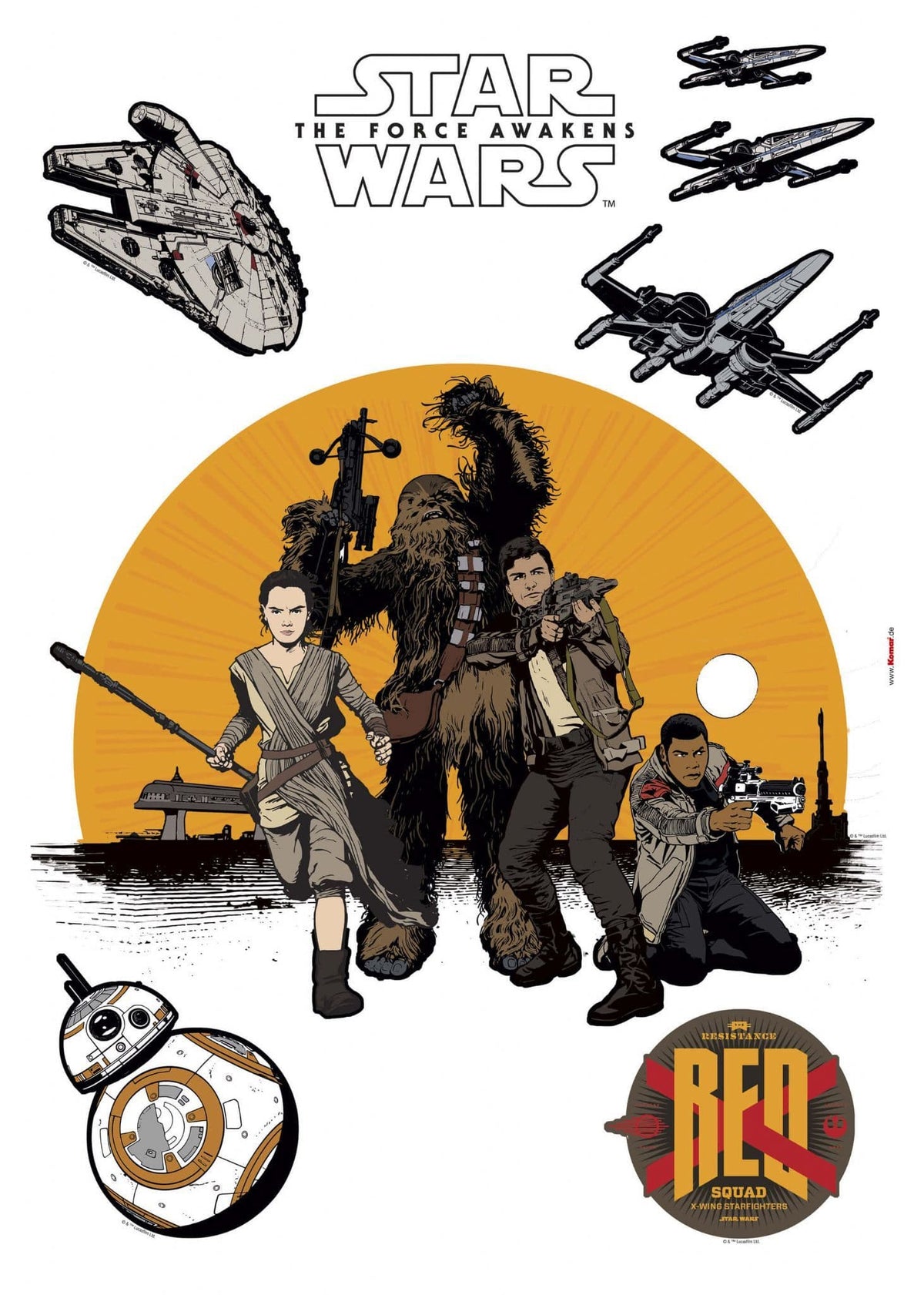 Star Wars The Force Awakens Wall Stickers Star Wars
