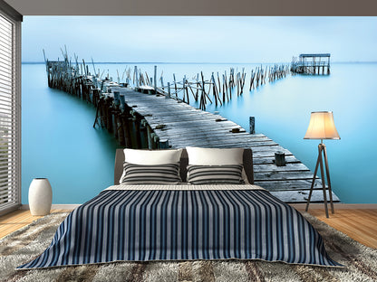 Old Landing Stage Holiday Wallpaper Mural (W x H) 384 cm x 260 cm (151" x 102")