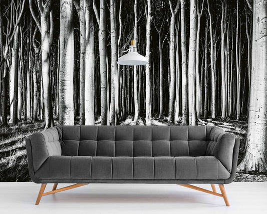 Ghost Forest Night Nature Wallpaper Mural (W x H) 384 cm x 260 cm (151" x 102")