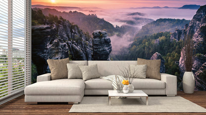 Sunrise on the Rocks Nature Wallpaper Mural (W x H) 384 cm x 260 cm (151" x 102")