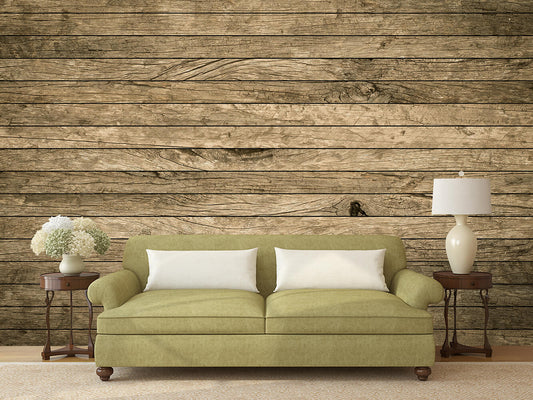 Vintage Aged Wood Imitation Wallpaper Mural (W x H) 384 cm x 260 cm (151" x 102")