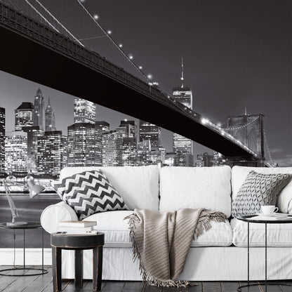 Brooklyn Bridge NY Cityscape Wallpaper Mural  (W x H) 384 cm x 260 cm (151" x 102")