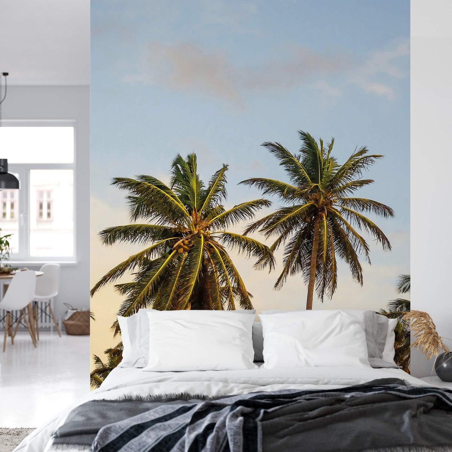 Palmy Holiday Scenery Tropical Scenery Wallpaper Mural  (W x H) 384 cm x 260 cm (151" x 102")