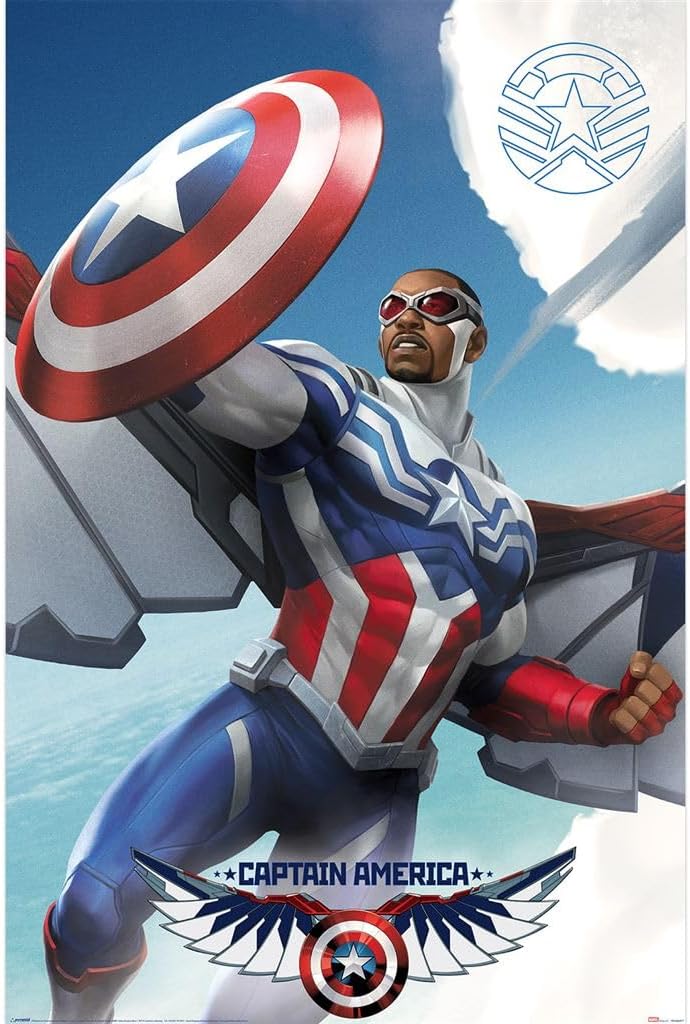 Marvel Captain America Flying Poster Marvel