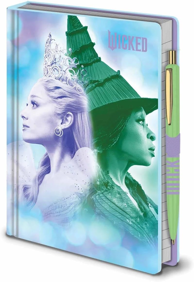 Wicked Elphaba & Galinda A5 Notepad and Pen Set Official Licensed Broadway Merchandise Notebook Wicked
