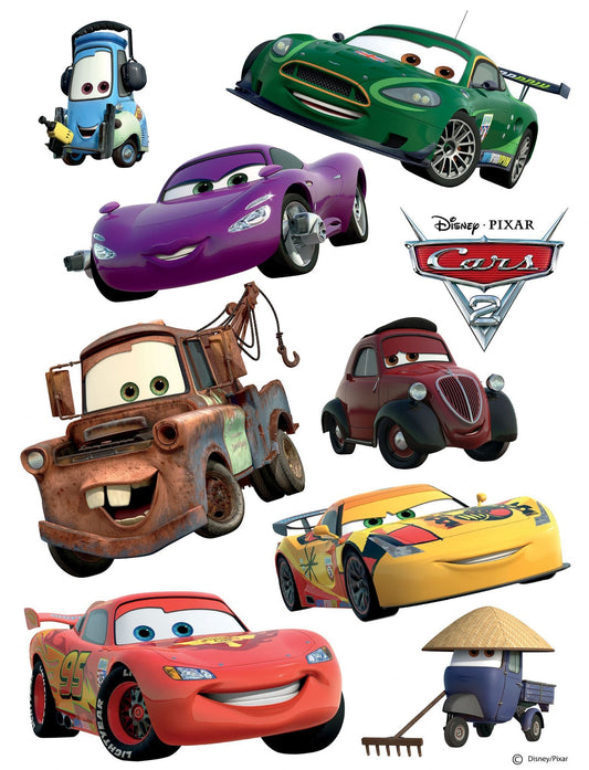 Cars 2 ightning Mcquenn and Mater Wall Stickers Disney