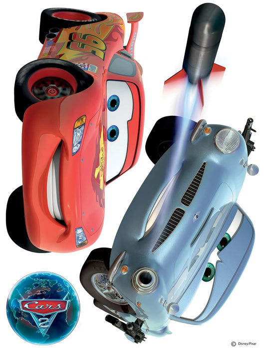 Disney Cars Lightning Mcqueen and Finn Mcmissile Wall Stickers Disney