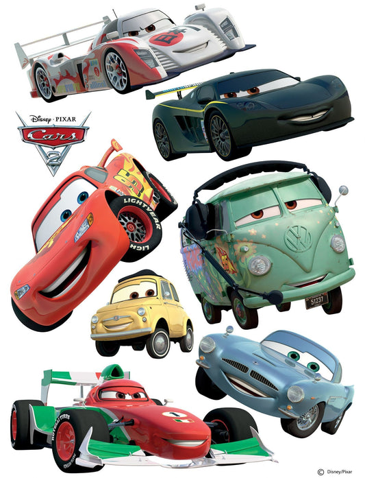 Cars 2 Lightning Mcquenn and Francesco Bernoulli Wall Stickers Disney