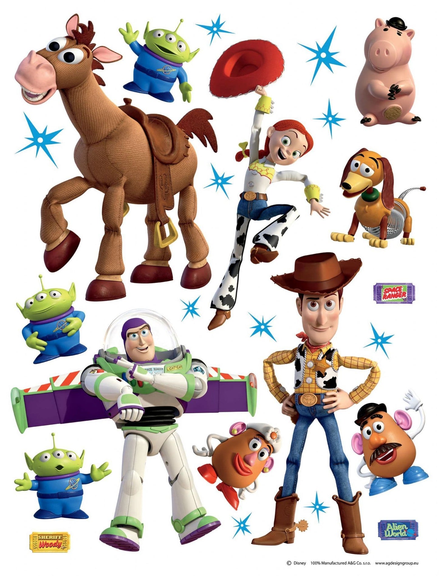 Disney Toy Story Characters King Size Decals Set Wall Stickers Disney