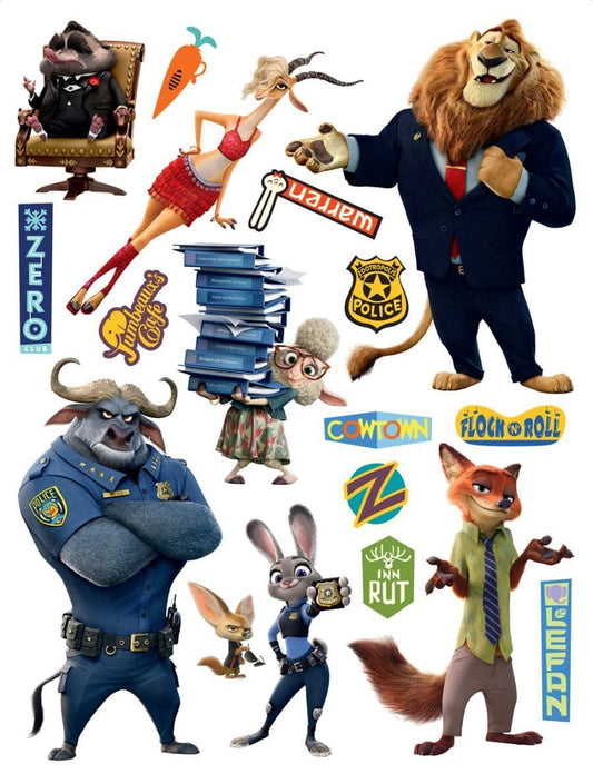 Disney Zootropolis Large Decals Set Wall Stickers Disney