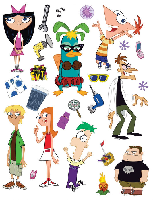 Phineas and Ferb Cartoon Wall Stickers Phineas and Ferb