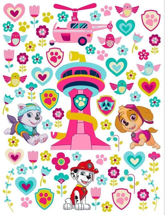 Paw Patrol Be Happy Girly Bedroom Wall Stickers PAW patrol