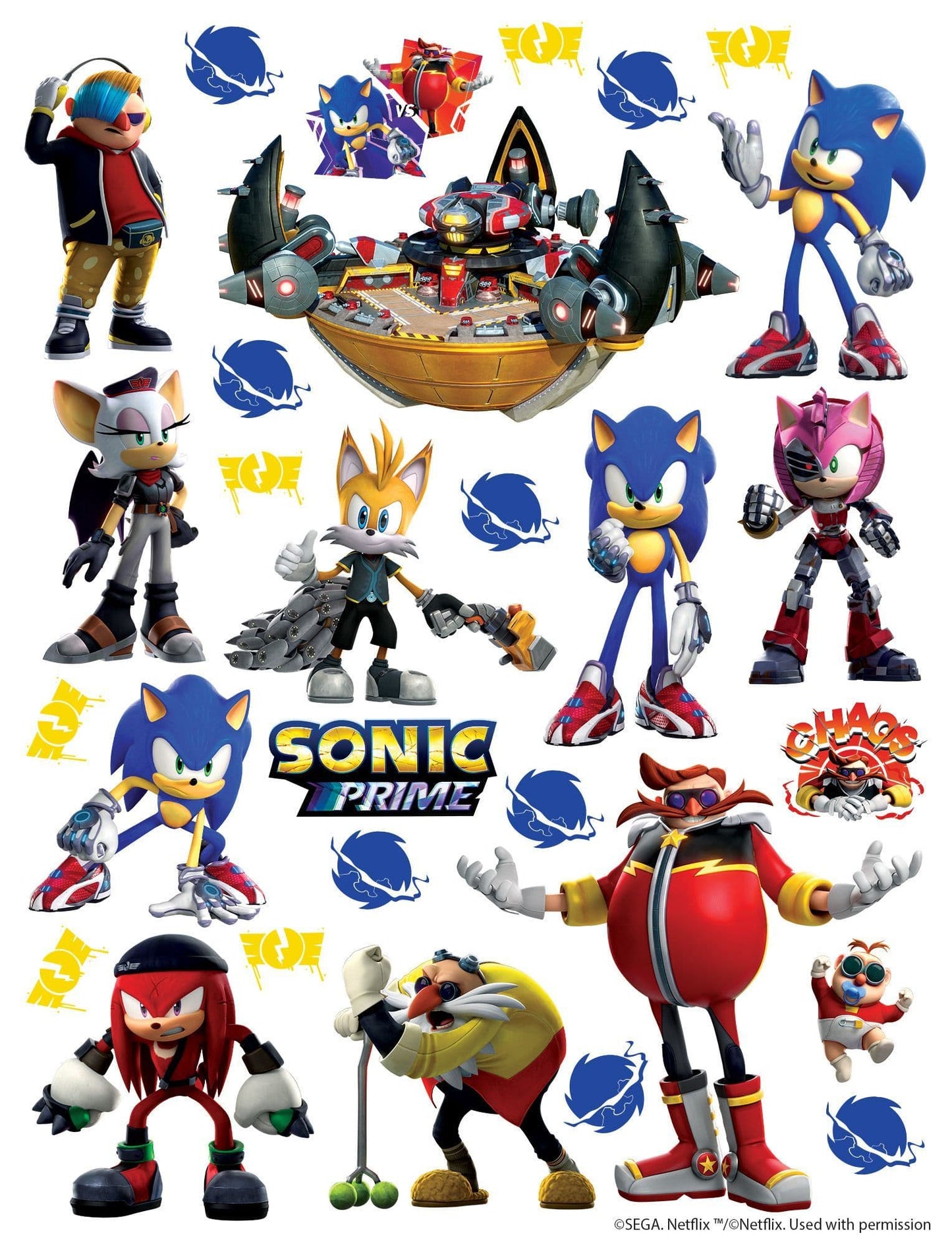Sonic the Hedgehog Gamer Bedroom Wall Stickers Sonic